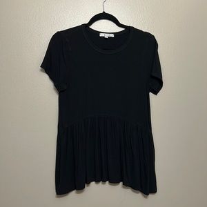 Black Peplum Top